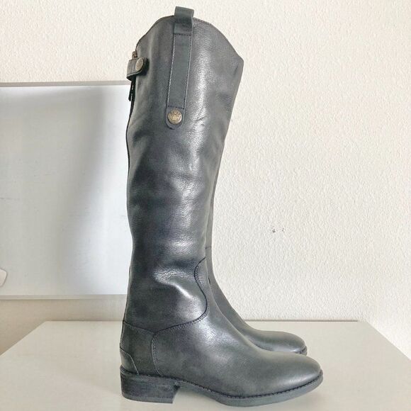 Sam Edelman Women's Penny Leather knee high riding boots Black NWOT size 5 - Picture 1 of 7